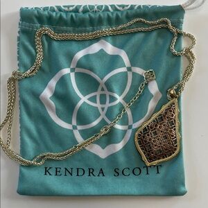 Kendra Scott Yellow & Rose Gold Plate, Aiden 32" Necklace
